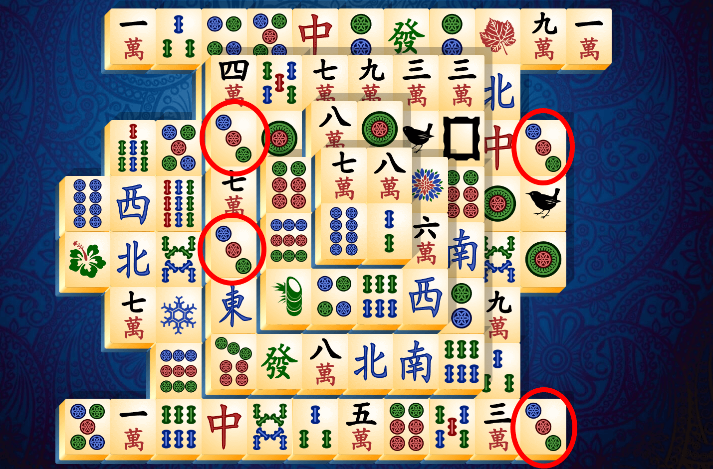 Mahjong Pasziánsz útmutató, 6. szakasz